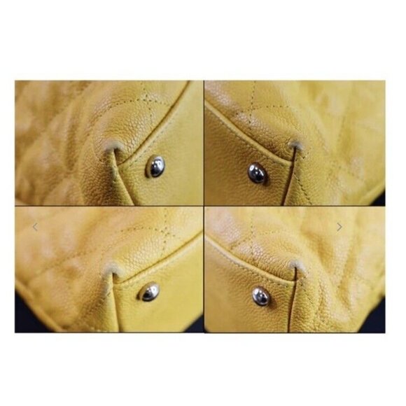 Chanel French Riviera Quilted CaviarLeather Hobo Bag Yellow (Pre-Owned) - Picture 14 of 14